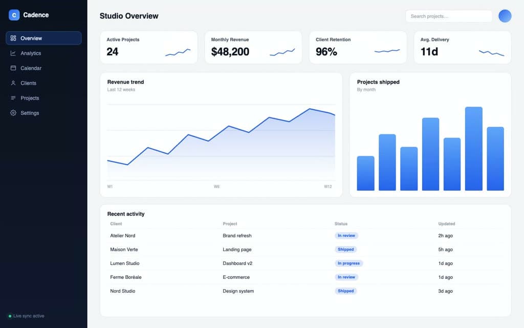 Dashboards & SaaS preview