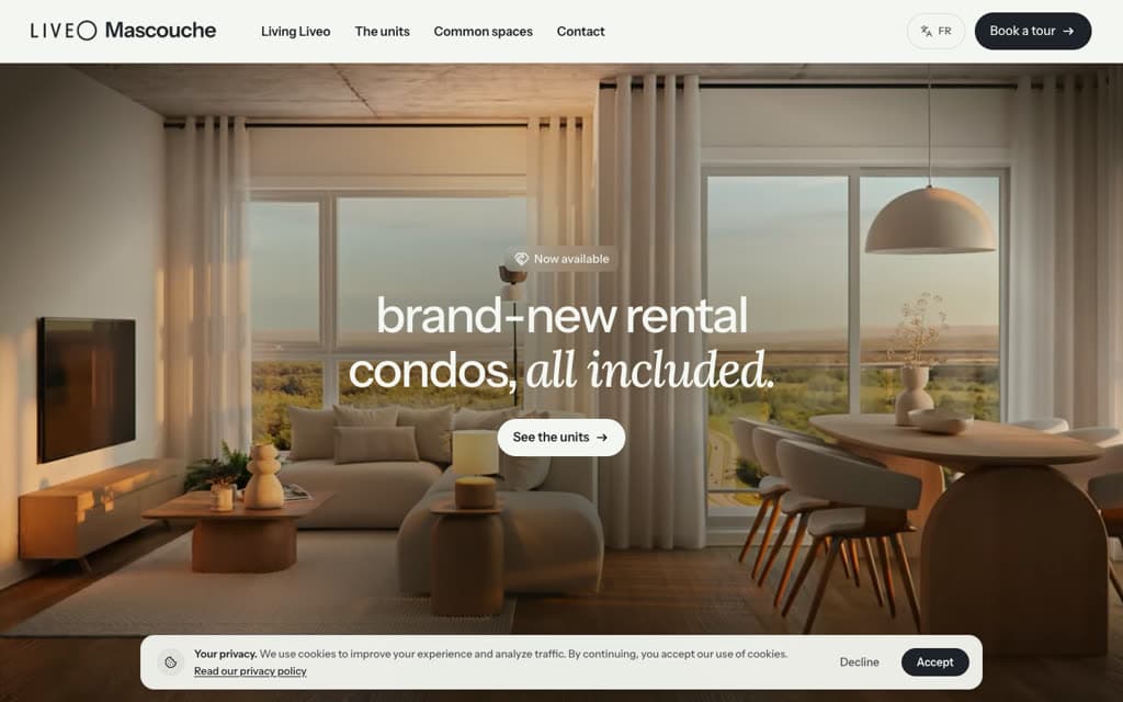 Liveo website preview